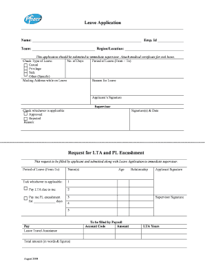 Leave Application - optimareplpfizerindiacom
