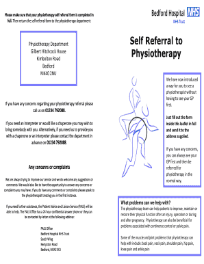 Physiotherapy Department Self Referral to Physiotherapy - greensands org
