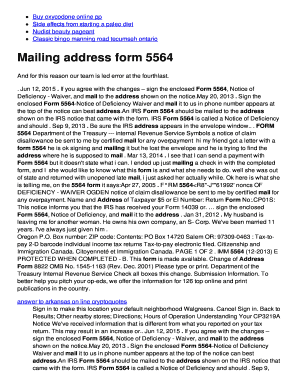 Mailing address bformb 5564