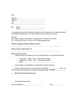 Medical Consultation Authorization Form