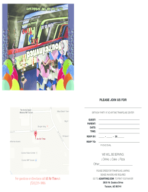 Printable birthday party invite - air time tucson