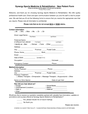 Privacy Policy in place Welcome, and thank you for choosing Synergy Sports Medicine &amp;amp