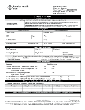 Premier Health Plan Pharmacy Services Commercial Phone: 8552660713 Exchange Phone: 8668222413 Fax: 8558626518 CITRATE Prior Authorization Form , CITRATE, , , , AND If you or your - - - -