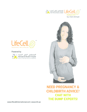 Checklist barang baby - LifeCell Antenatal Flyer new print - International Modern hospital - imh