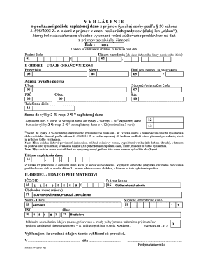 Vyhl senie o pouk zan 2% z dane - zamestnanec (PDF)