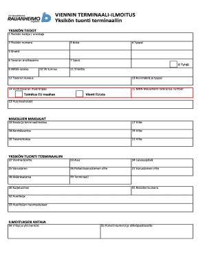 Terminal Notification Form