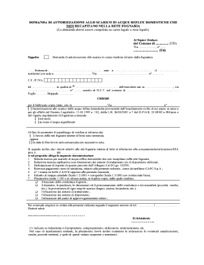 autorizzazione allo scarico acque reflue