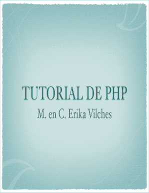 TUTORIAL DE PHP - Erika Vilches