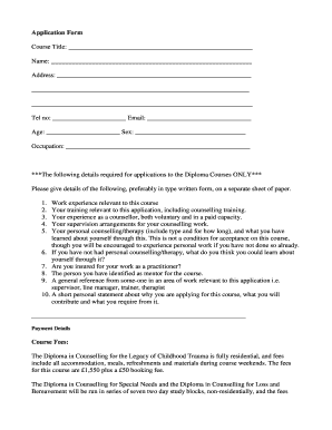 Application Form - Jan Hawkins - janhawkins co