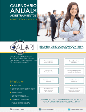 Calendario Anual Agosto 2014 - Junio 2015 con indicepdf - www2 pr