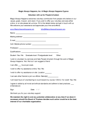 Magic Always Happens Volunteer bform 3b April 2016 - magicalwayshappens