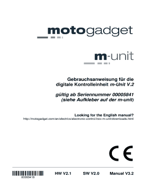 Gebrauchsanweisung fr die digitale Kontrolleinheit m-Unit - bikers-store