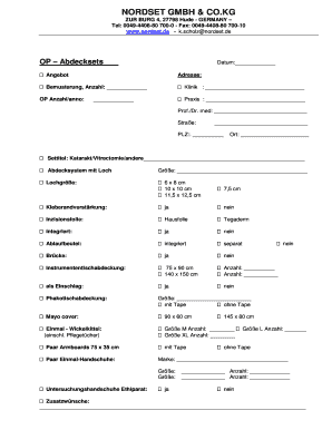dans Bulk Lui Fillable Online nordset Katarakt Set - Nordset GmbH & Co KG - nordset Fax  Email Print - pdfFiller