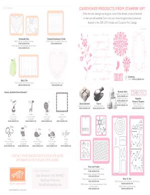 Furniture and fittings list - CONTACT YOUR DEMONSTRATOR TODAY FOR MORE INFORMATION OR TO