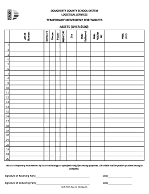 movement register in school