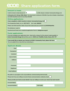 Shareholder loan agreement - Solar Power Community Share Offer - Exeter Community Energy - ecoe org