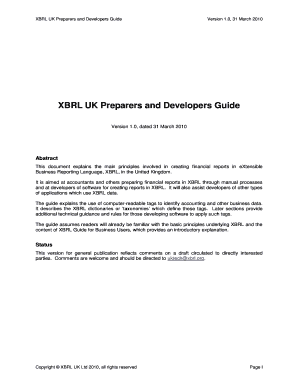 XBRL UK Preparers and Developers Guide