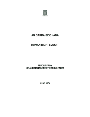 Specimen of qualified audit report - An Garda Siochana Human Rights Audit Report From Ionann Management Consultants June 2004 - cilevics