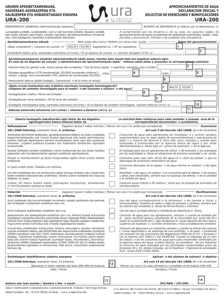 Manual para confecci n del formulario URA-200 Vista previa en la página 1