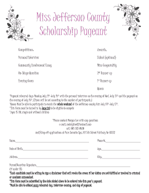 Miss Jefferson County Scholarship Pageant - Fairbury