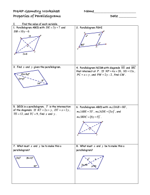 Parallelograms Partner Challenge Answers Pdf - Fill Online, Printable,  Fillable, Blank | pdfFiller