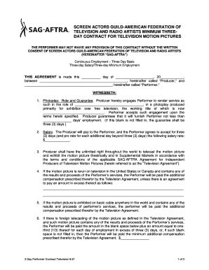 Sex contract example - B3b-bDayb Performer Contract - sag-aftra