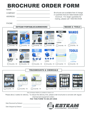 BROCHURE ORDER FORM - ES Team