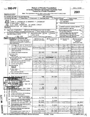 Form 990 due date - Form 990-PF Return of Private Foundation 01,48 No 1545-M52 or ...