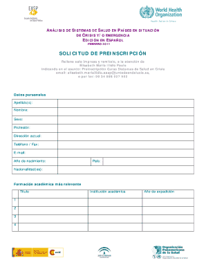 Health Action in Crises Pre-Registration Form