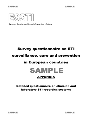 Survey questionnaire on STI in European countries SAMPLE - essti