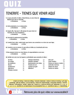 Tenerife quiz