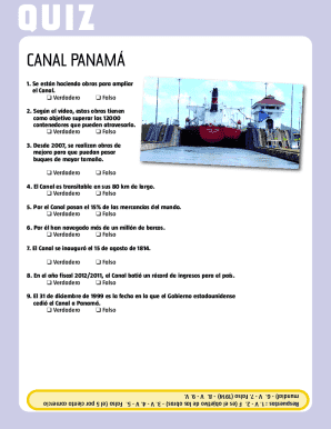 Panama Canal Quiz