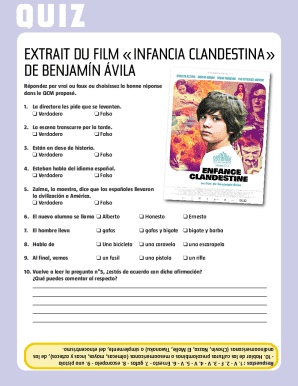 Quiz on film infancia clandestina