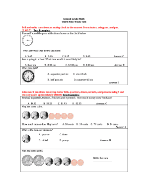 Security guard incident report sample - Second Grade Math Third Nine-Week Test Tell and write time from bb - gps ccsnc