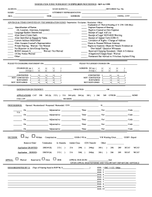 IJ Worksheet in Expulsion Proceedings - US Department of Justice - justice