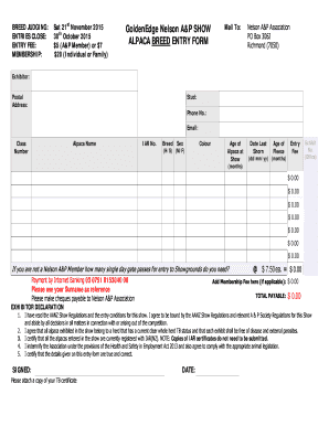 BREED JUDGING Sat 21 November 2015 GoldenEdge Nelson AP