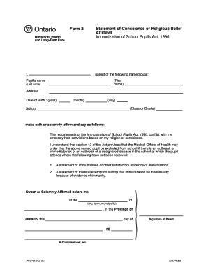 Fillable Online Vaccine Exemption Form - Linda Latta Fax Email Print ...