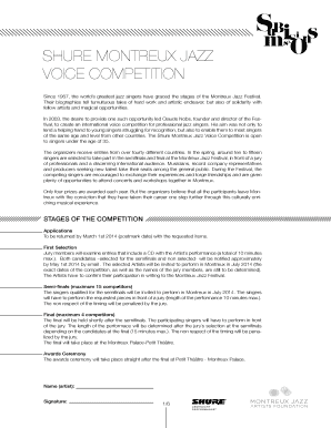SHURE MONTREUX JAZZ VOICE COMPETITION