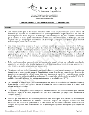 CONSENTIMIENTO INFORMADO PARA EL TRATAMIENTO