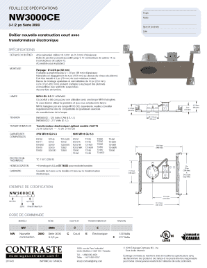 PAGE 12 NW3000CE Projet N T - contrastlightingcom