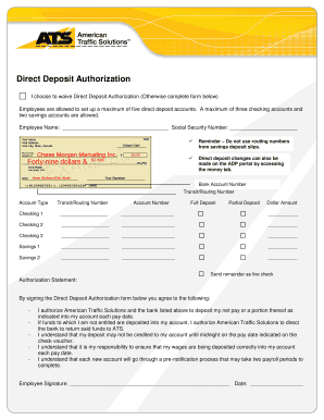 Fillable Online Direct Deposit Form 2 Fax Email Print - pdfFiller