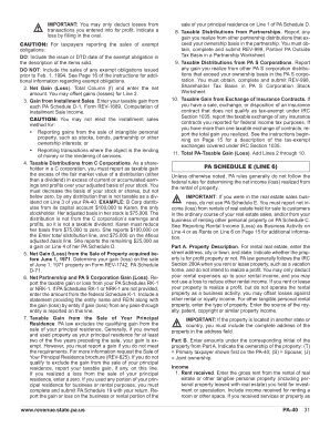 Fillable Online 2014 -PA Individual Income Tax Return - Instructions ...