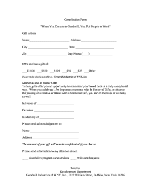Contribution Form - Goodwill - goodwillwny