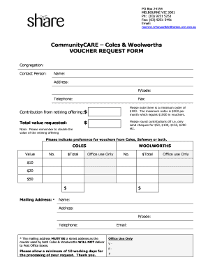 Food Voucher Form order form - bshareappealbborgbau - shareappeal org