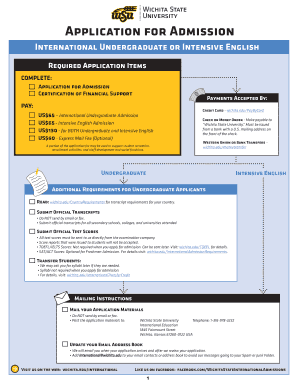 Application for Admission - Wichita State University - webs wichita