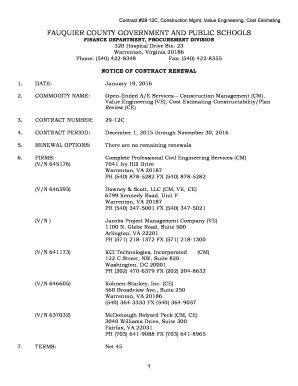 Thank you letter for renewal of contract - AE Open-End Services Construction Mgmt Value Engineering Cost Estimating 29-12Cdoc