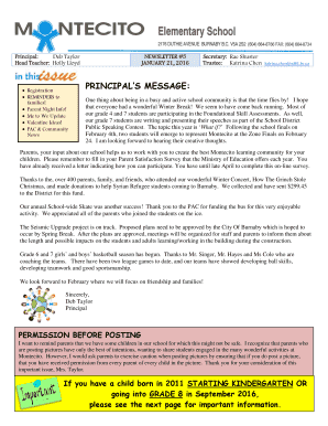 Baseball newsletter template - PRINCIPALS MESSAGE Registration - montecito sd41 bc