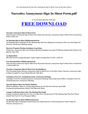Narcotics Anonymous Sign In Sheet Form - jerukbaliesyes - jerukbali esy