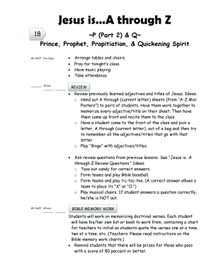 Lesson 18: P, Part 2 , & Q - Prince, etc. - Creative Sunday School Ideas