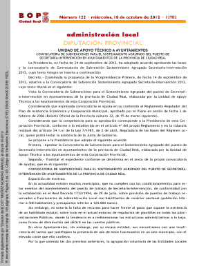B O P Nmero 122 mircoles 10 de octubre de 2012 - fempclm